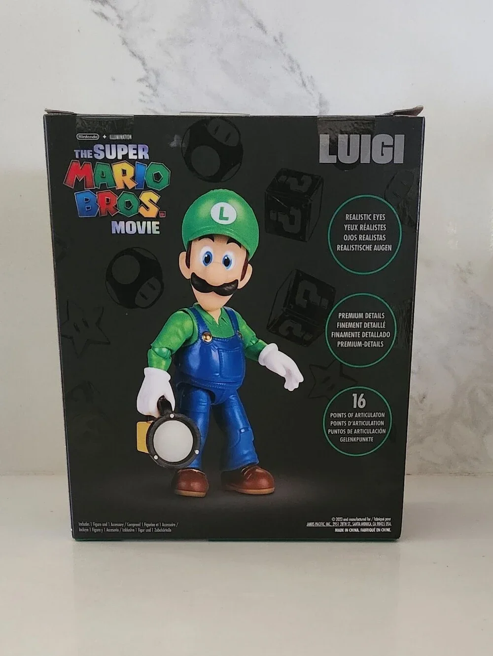 Nintendo Luigi Figure with Green Hat and Blue Overalls - Super Mario Bros. Movie